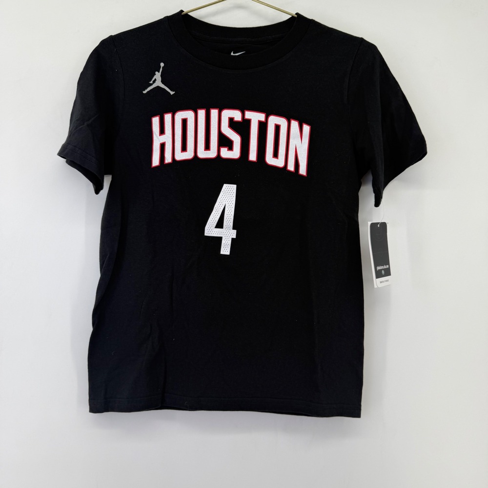 Nike Jordan Houston Rockets Jalen Green Youth M 10 12 Black‎ T Shirt NWT
